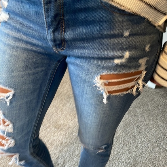 American Eagle distressed button up 00 short - Picture 3 of 11